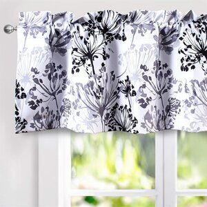 NEW Floral Blossom 52in Blackout Thermal Insulated Window Curtain Valance